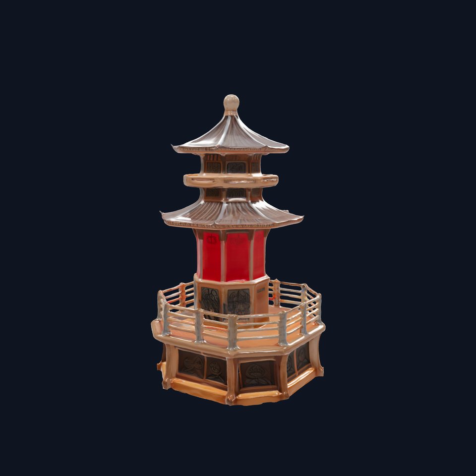 Traditional Pagoda Model Pack for Architectural Visualization